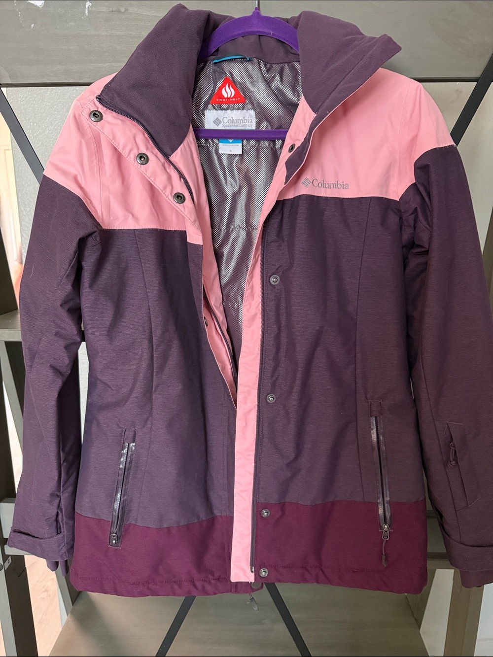 Columbia Women’s Pink & Plum Colorblock Ski Jacket